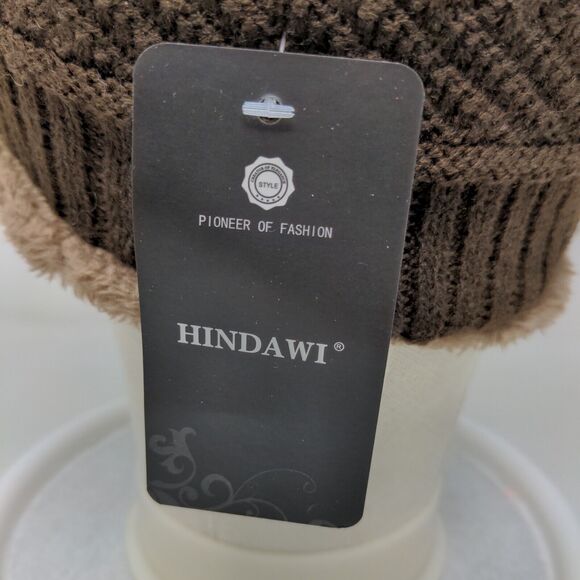 Hindawi Men's Knit Beanie Cap Hat Cable Knit Brown W/Tags 100% Acrylic - Picture 7 of 11
